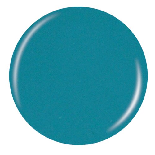 Round swatch of deep teal blue creme nail polish