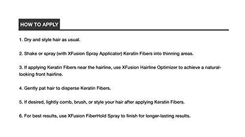 Six-step how to apply instructions for keratin hair fibers