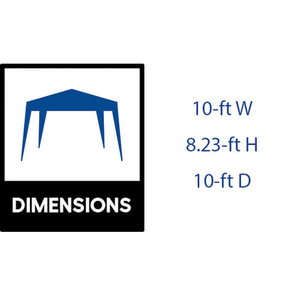 allen + roth 10-ft x 10-ft Dark brown frame and light brown fabric with Soft Top Roof (Screen Included)