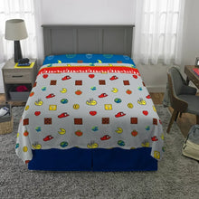 Load image into Gallery viewer, Super Mario Full Sheet Set, Gaming Bedding, Gray and Red, Nintendo
