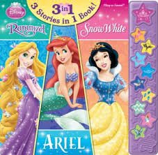 Disney Princess 3-in-1 Play-a-Sound Storybook, Rapunzel, Ariel & Snow White