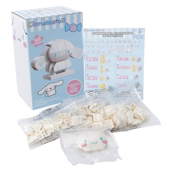 Sanrio Cinnamoroll 6+ Interlocking Block Building Sets Popular Characters, 105 Pieces