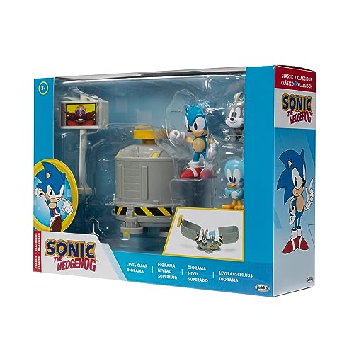 Sonic the Hedgehog 2.5" Clear Level Diorama with Sonic, Flicky & Pocky