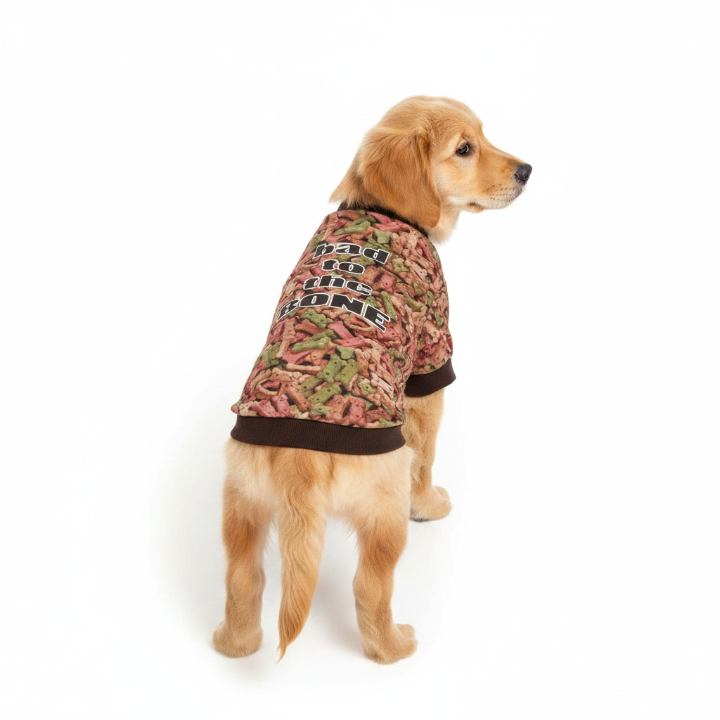 Casual Canine Photo Real Tee, Medium, Bones