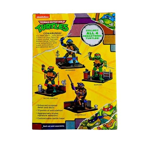 Back of the figure box showing all four remastered turtles