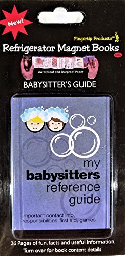 Babysitter guide magnet booklet on its retail card, 26 pages