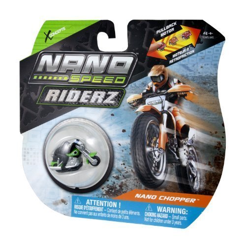 Nano Speed Riderz Nano Chopper on its blister card with pullback motor callout