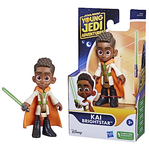 Star Wars: Young Jedi Adventures Kai Brightstar Action Figure, 4-Inch Scale Toys, Preschool Toys for 3 Year Old Boys & Girls