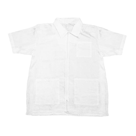 Betty Dain Nylon Barber Jacket, White, XL