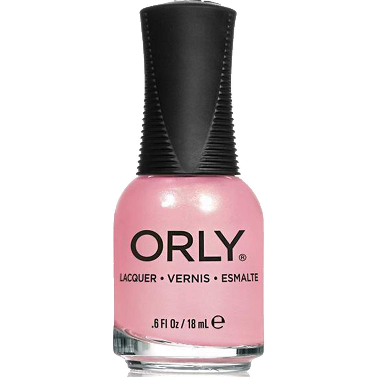 Orly Girly nail lacquer bottle in a soft pastel pink with pearl shimmer