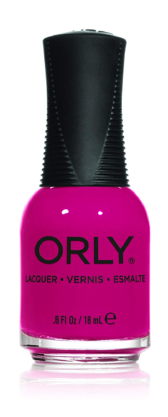 Orly nail lacquer bottle in a deep pink-magenta creme