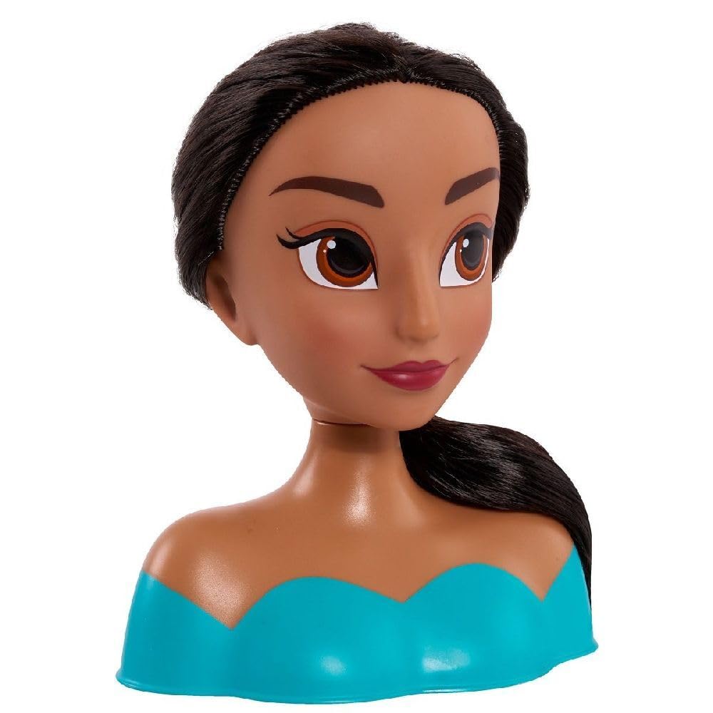 Close-up of the Jasmine styling head turned slightly with a sleek black ponytail