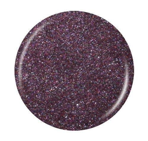 Close-up swatch of shimmering aubergine nail polish