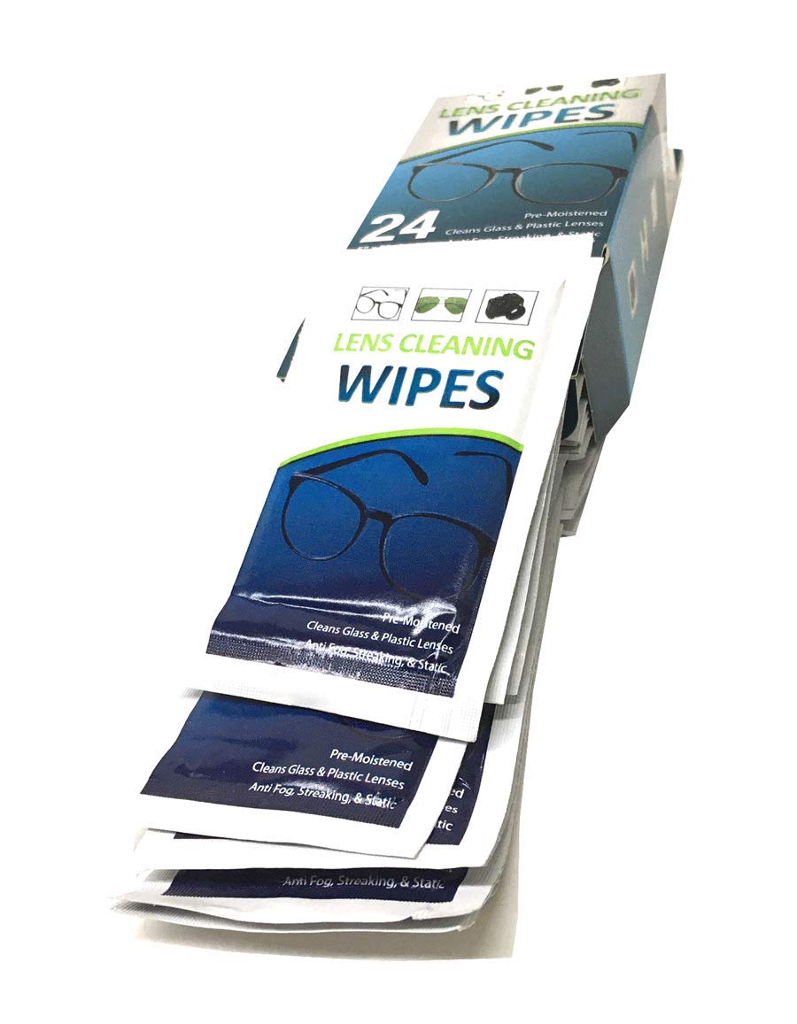 Lens Cleaning Wipes for Glasses, Cameras & All Optical Devices (24 Wipes)