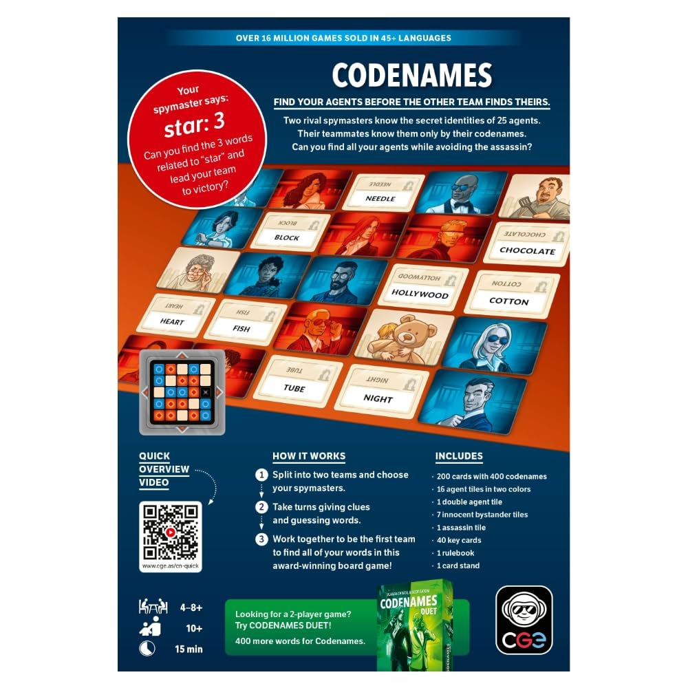 Czech Games Edition Codenames Board Game, 2nd Edition