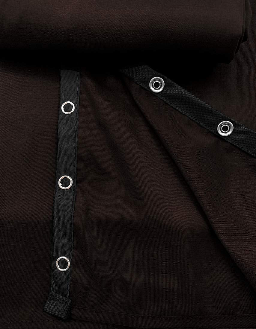 A Size Above Oversized Styling Cape with Snap Closure, Cut to Fit and Flatter a Larger Figure, Fits Up to 28 inch Neck, Soft Poly/Nylon Blend Fabric, Water Resistant, Machine Washable, Chocolate Brown