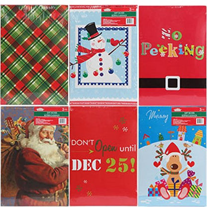 Christmas-Print Shirt Gift Boxes, 3-ct. Packs