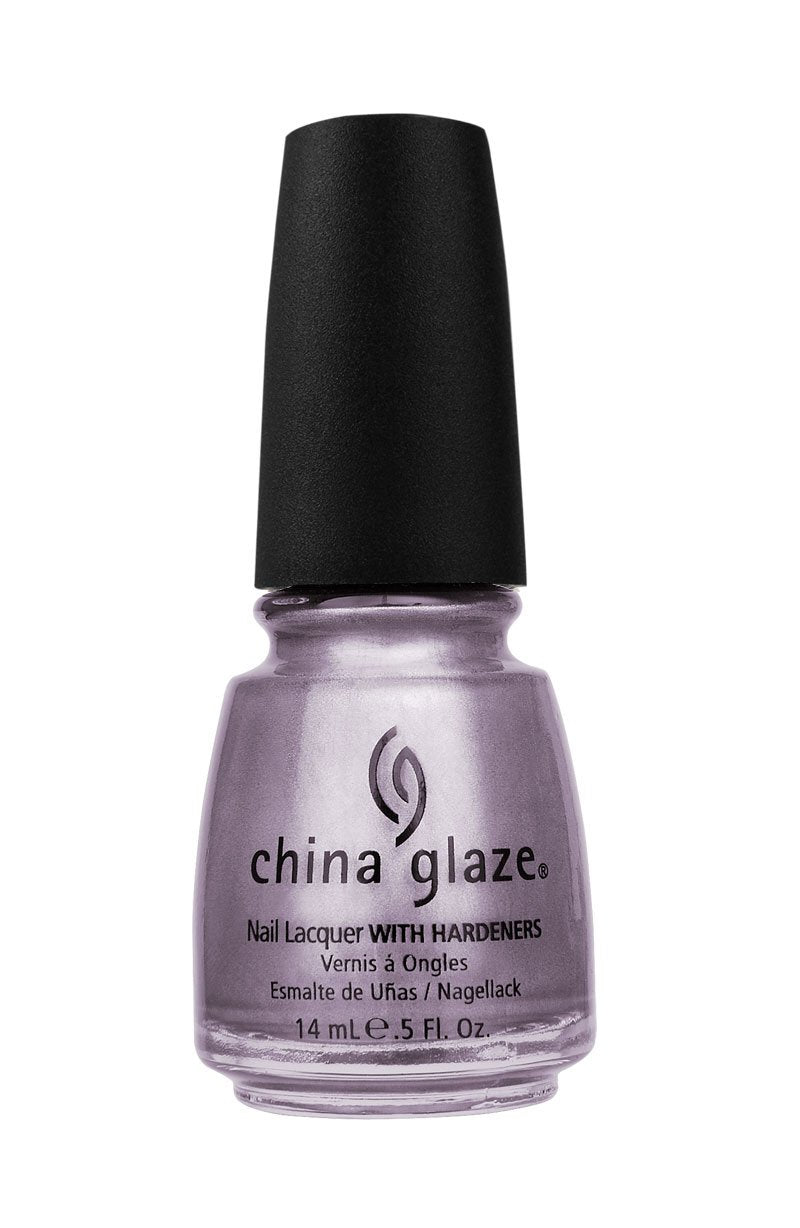 Bottle of metallic lilac lavender nail lacquer, 14 ml