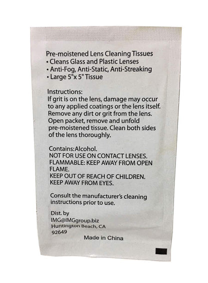 Lens Cleaning Wipes for Glasses, Cameras & All Optical Devices (24 Wipes)