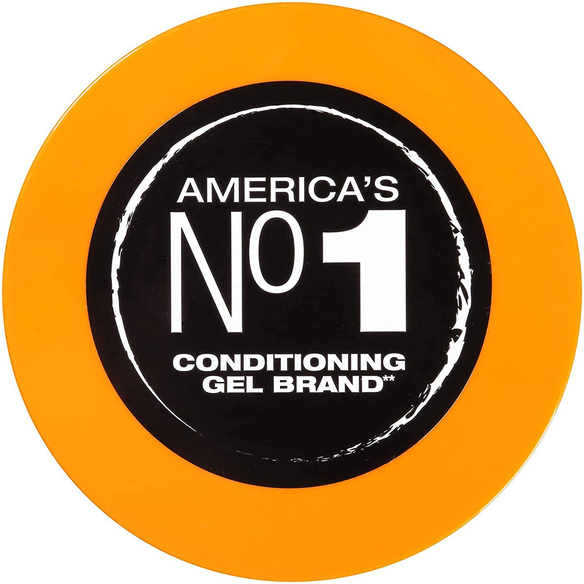 Top of the yellow lid with an America's No 1 conditioning gel brand seal