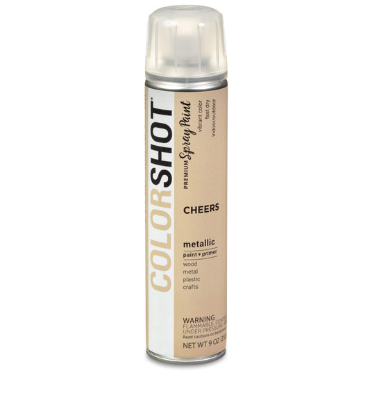 COLORSHOT Metallic Spray Paint, Cheers (Champagne) 9 oz