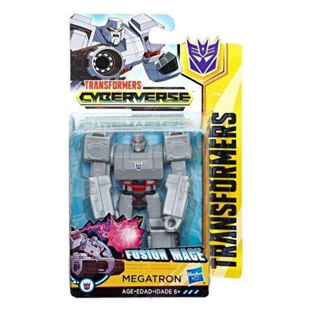 Cyberverse Megatron scout class figure in its yellow and blue blister card
