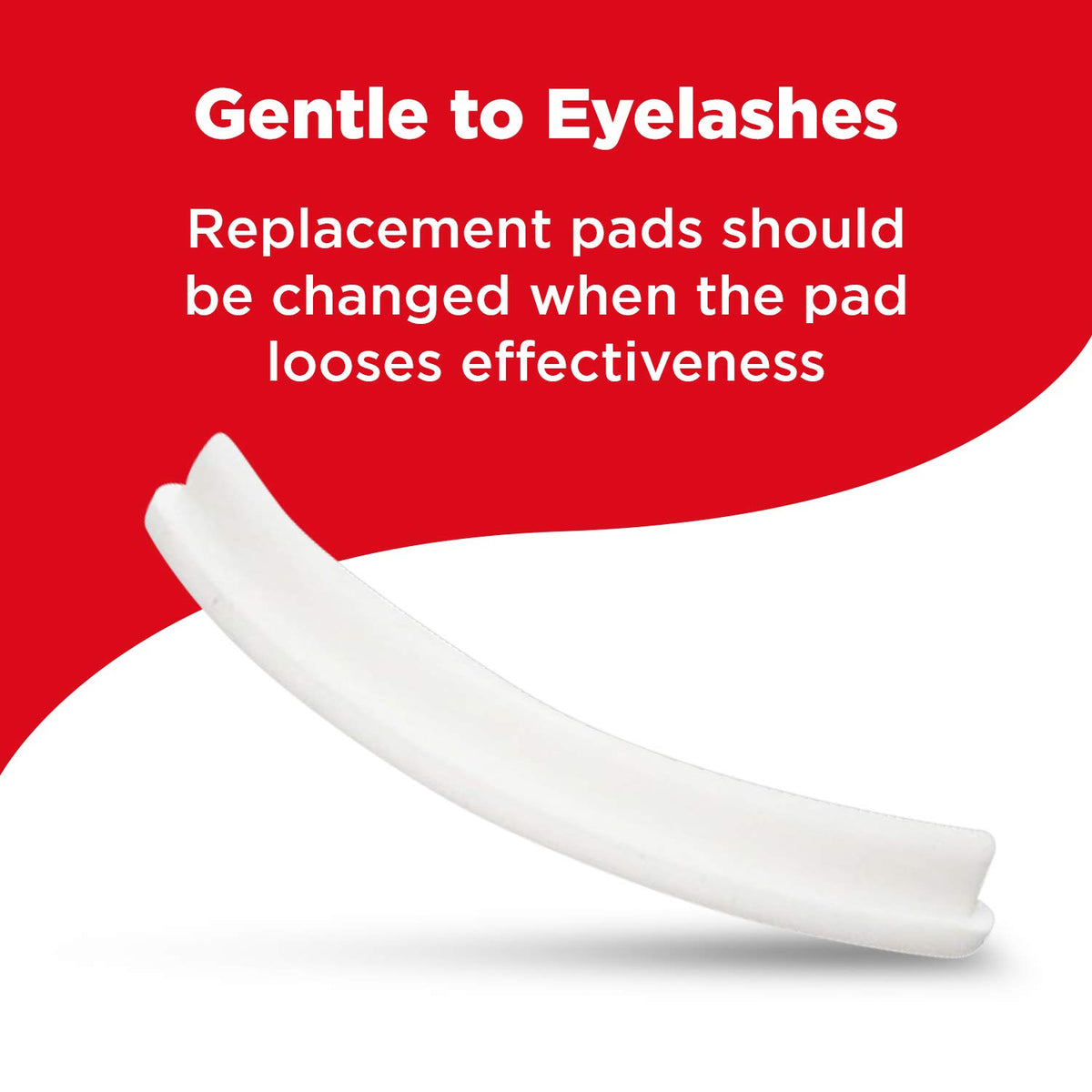 Single white silicone curler pad, gentle to eyelashes