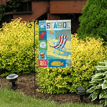 Rain or Shine Small Garden Art Flag "Seaside" Beach Chair #0756173 12.5" x 18"