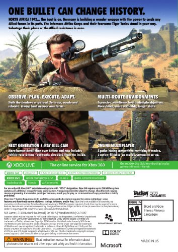 Sniper Elite III - Xbox 360 Standard Edition UPC: 812872017006