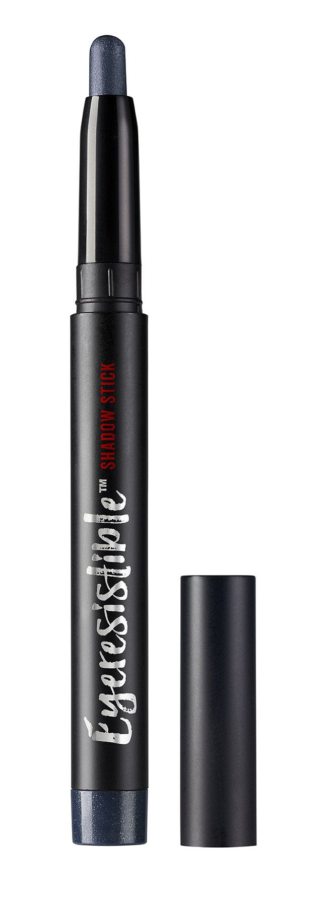 Ardell Eyeresistible shadow stick uncapped showing a shimmery navy blue tip