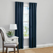 Load image into Gallery viewer, Mainstays Floral 84&quot;Poletop Blue Cove , Set of 2 Curtain Panels , Microsculpt Floral , Polyester , Sheer
