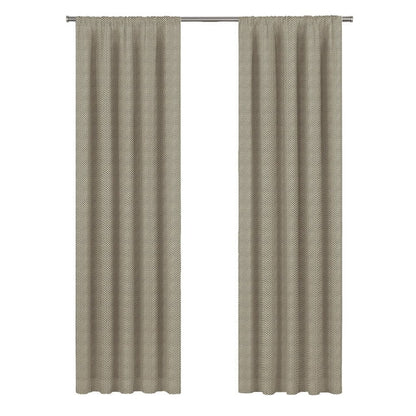 Mainstays Farmhouse Beige Diamond Light Filtering Rod Pocket Panel Pair, 76" x 84"