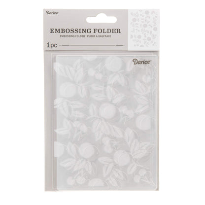 Darice 30032600 Craft Ideas and Home Decors, Cherry Embossing Folder, 4.25" x 5.75", 1ct