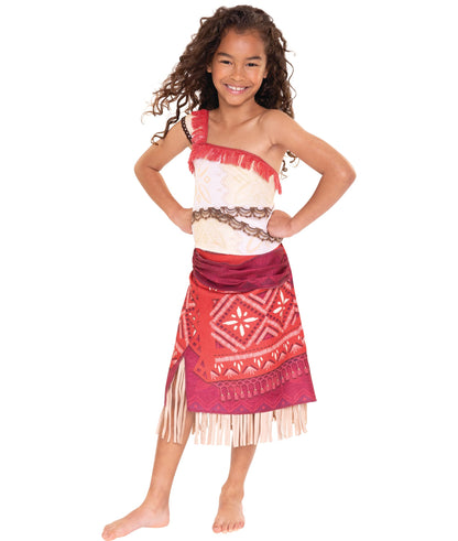 Disney Moana 2 Moana Dress Costume for Girls Adventure Outfit Fashion for Pretend Play Dress Up, Officially Licensed by Disney, Great Birthday & Holiday Gift for Girls