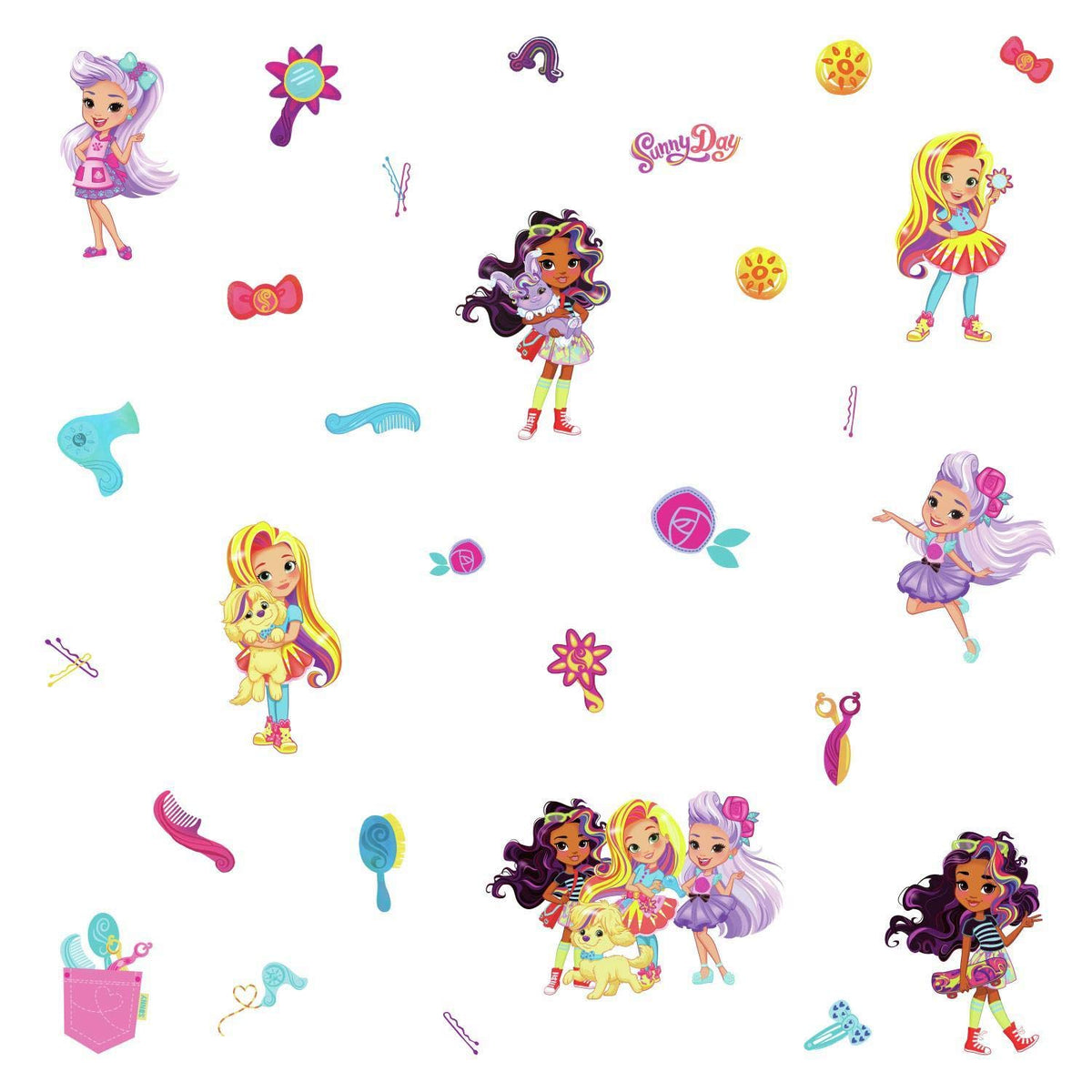 RoomMates RMK4052SCS Sunny Day Peel and Stick Wall Decals