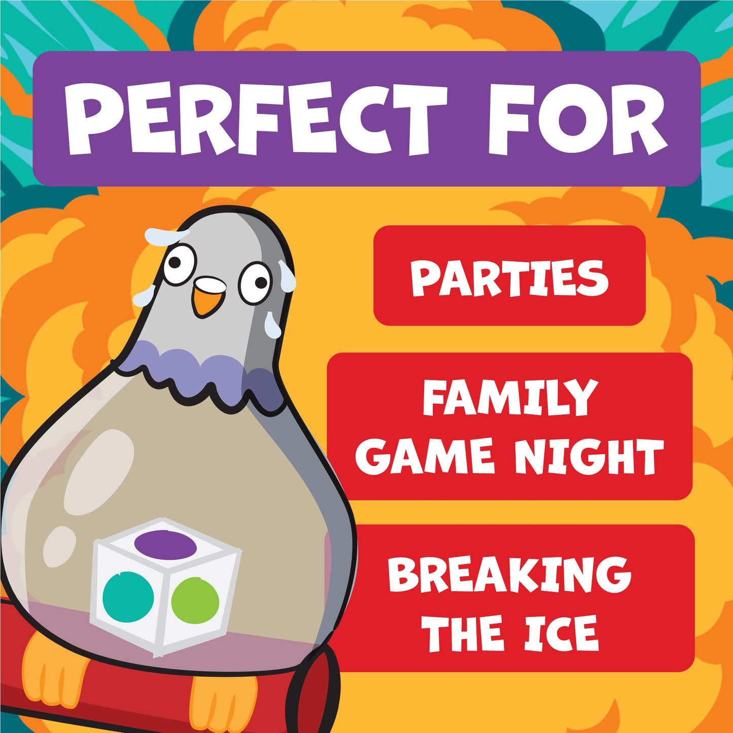 Exploding Kittens Presents Exploding Pigeon – Hilarious Fast-Paced Party Game for Families, Kids, Teens & Adults – Ages 7+ – 3+ Players – Perfect for Game Night