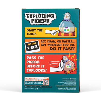 Exploding Kittens Presents Exploding Pigeon – Hilarious Fast-Paced Party Game for Families, Kids, Teens & Adults – Ages 7+ – 3+ Players – Perfect for Game Night