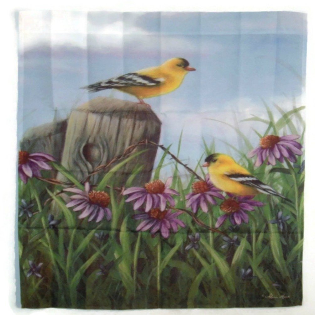 Rain or Shine Yellow Bird Large Porch Flag