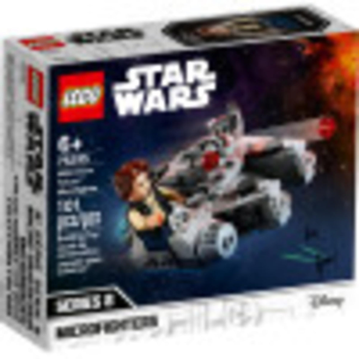 Front of the LEGO Star Wars Millennium Falcon microfighter box, ages 6 and up