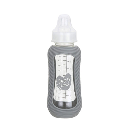 Parent's Choice Glass Baby Bottles 3 Pack Slow Flow 0+ Standard Neck 9 oz New