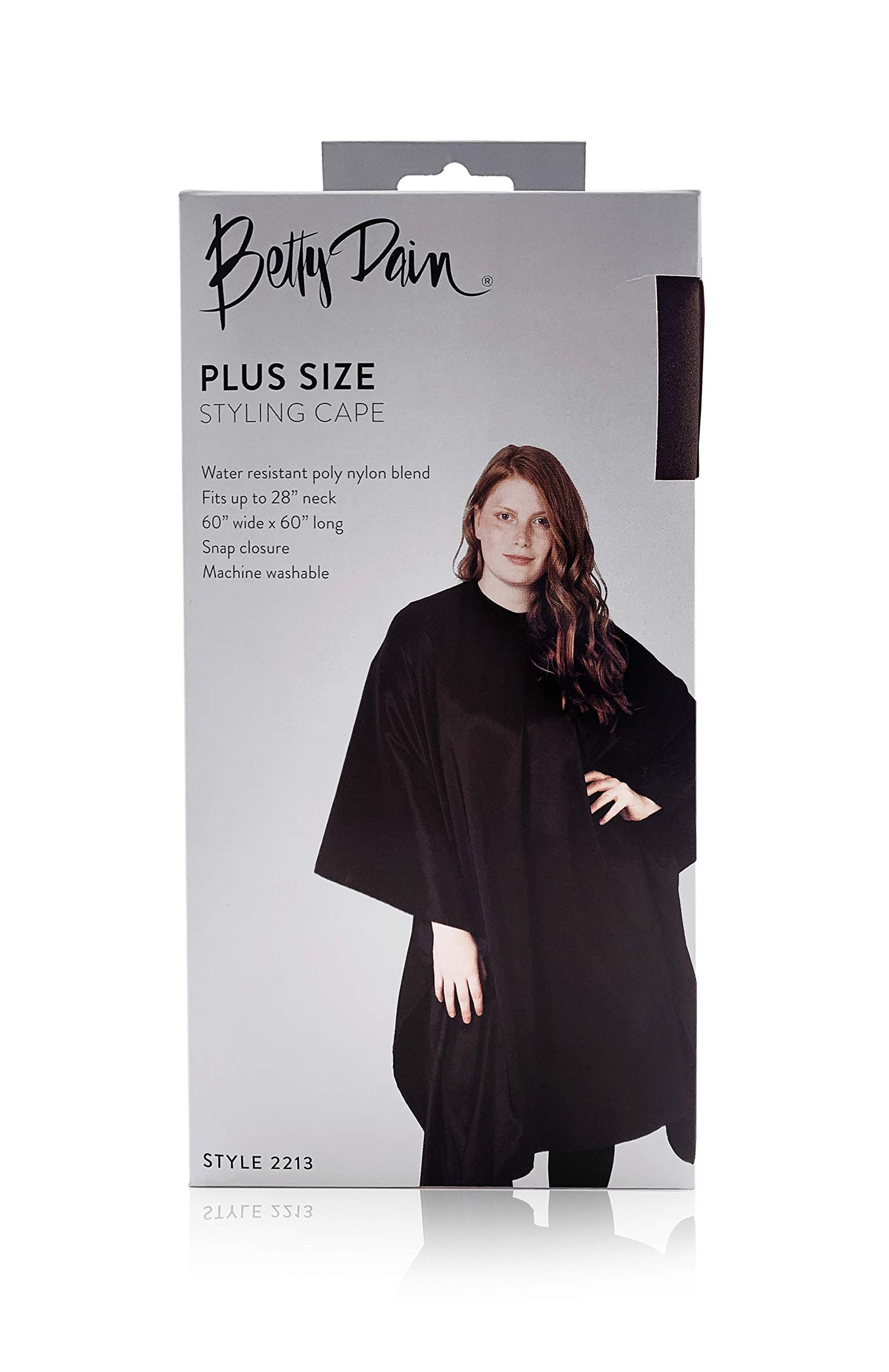 A Size Above Oversized Styling Cape with Snap Closure, Cut to Fit and Flatter a Larger Figure, Fits Up to 28 inch Neck, Soft Poly/Nylon Blend Fabric, Water Resistant, Machine Washable, Chocolate Brown