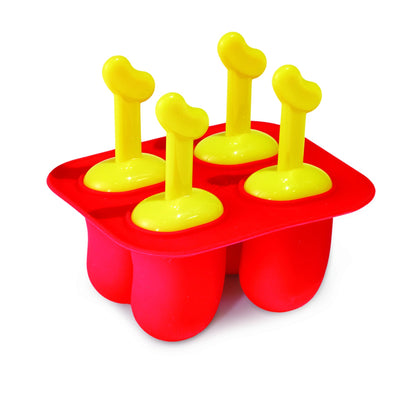 Jelly Belly JB15681 Bean Pop Silicone Ice Pop Mold, Red