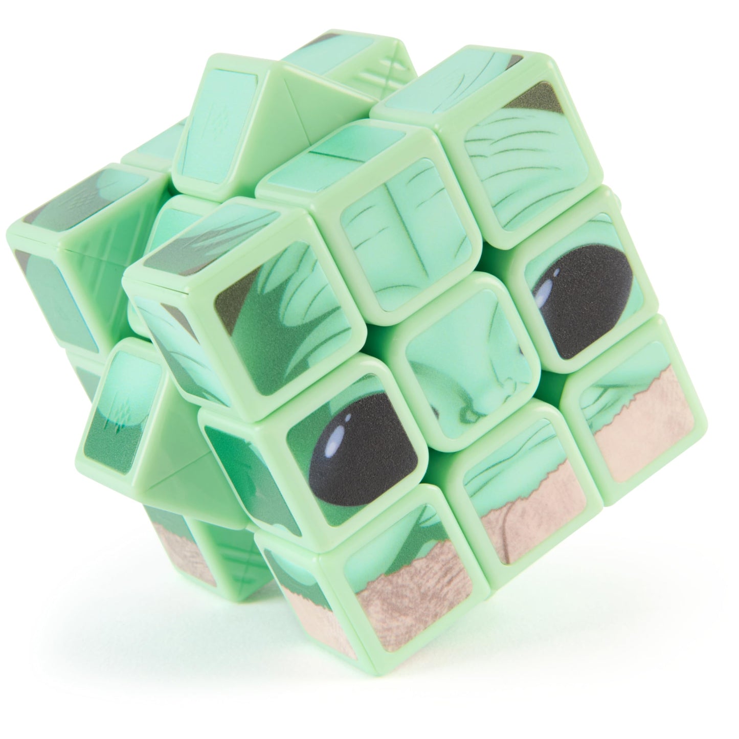 Rubik’s Cube, Star Wars Grogu Cuber with Display, Mandalorian’s The Child, Problem-Solving Brain Teaser, Classic Color-Matching Puzzle, Fidget Toy for Kids, Collectible Star Wars Toy, for Ages 8 & Up
