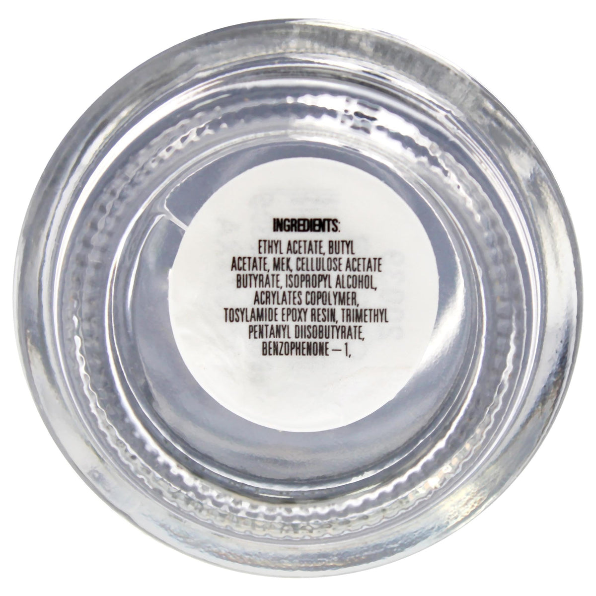 Base of the Orly lacquer bottle showing the ingredient label