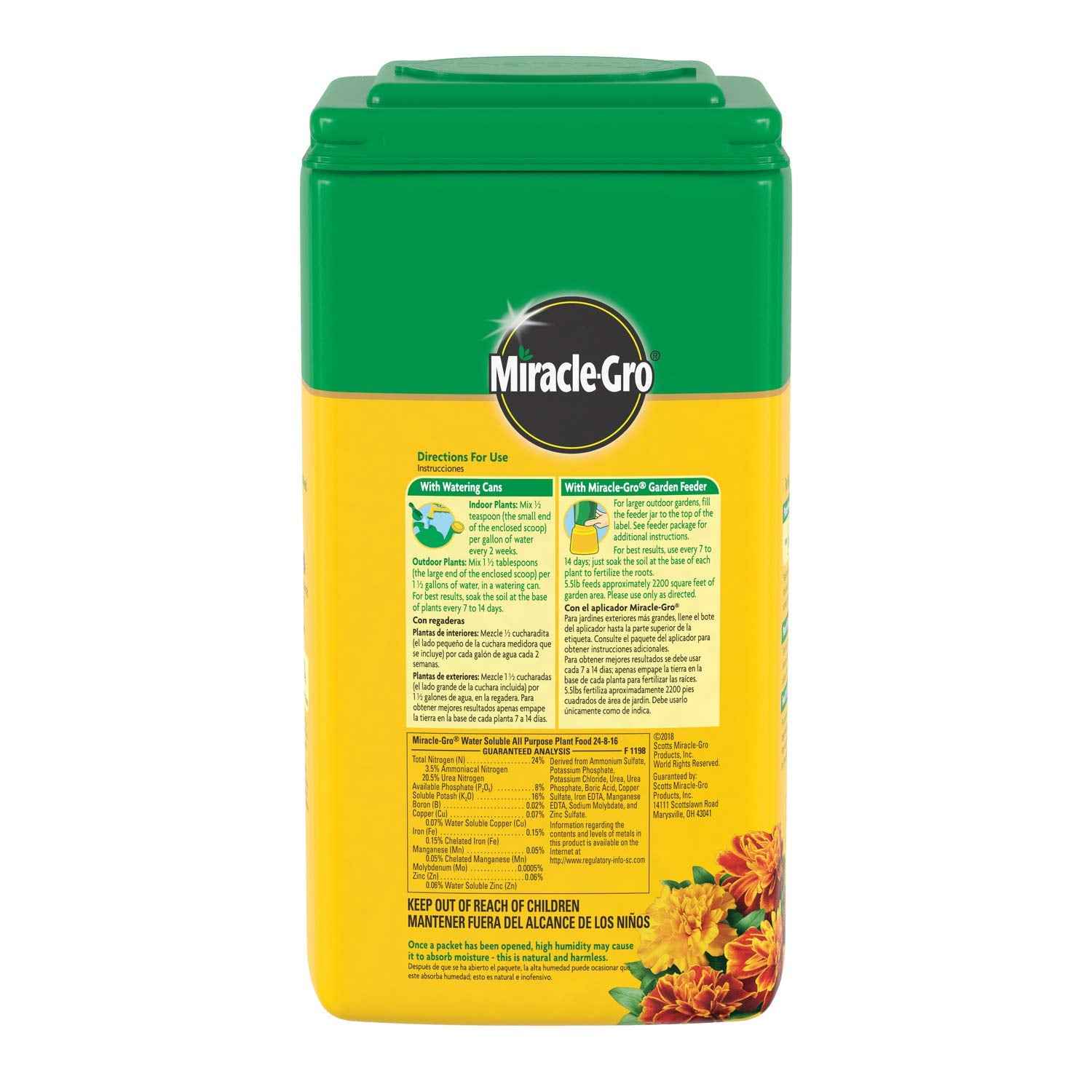 Miracle-Gro Water Soluble All Purpose Plant Food - Fertilizer For All Indoor or Outdoor Plants including Roses, Flowers, Vegetables, Houseplants, Trees, and Shrubs, 5.5 lbs.