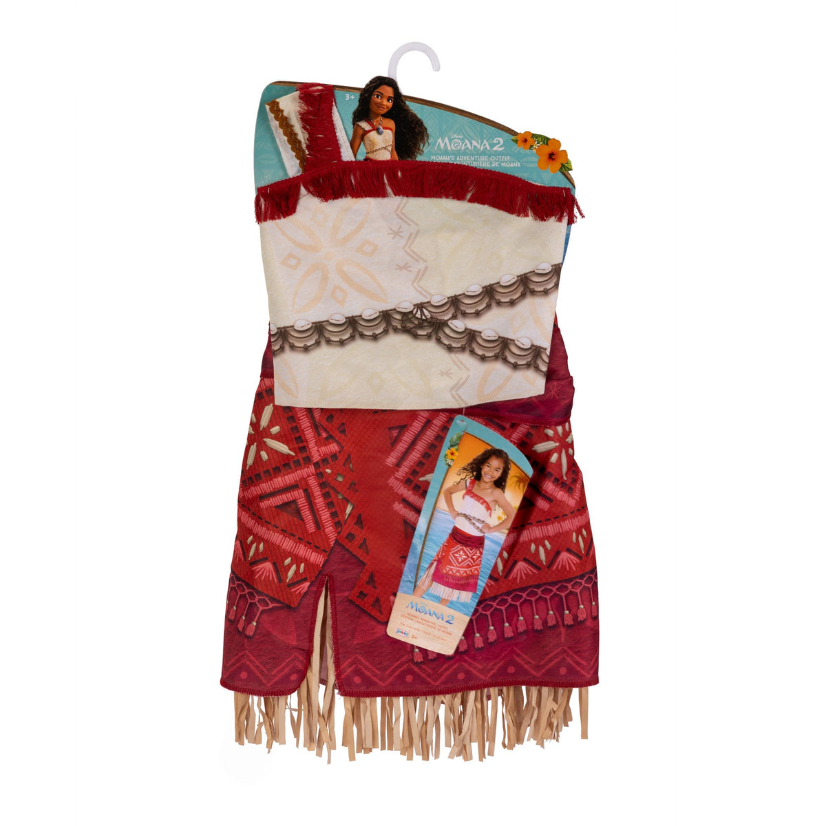 Disney Moana 2 Moana Dress Costume for Girls Adventure Outfit Fashion for Pretend Play Dress Up, Officially Licensed by Disney, Great Birthday & Holiday Gift for Girls