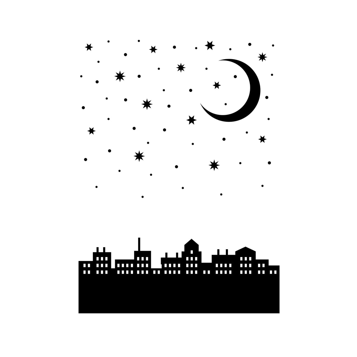 Darice Embossing Folder: City, Moon Nightscape