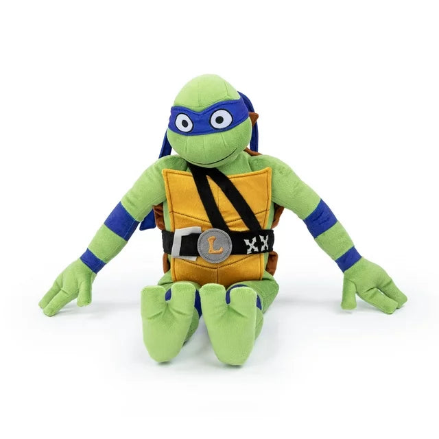 Leonardo plush pillow sitting upright, front view