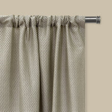 Load image into Gallery viewer, Mainstays Farmhouse Beige Diamond Light Filtering Rod Pocket Panel Pair, 76&quot; x 84&quot;
