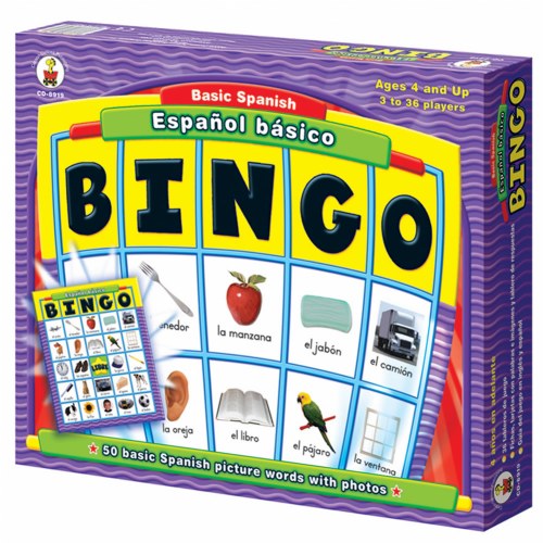 Carson Dellosa Basic Spanish Bingo Game, 36 Boards (8919)